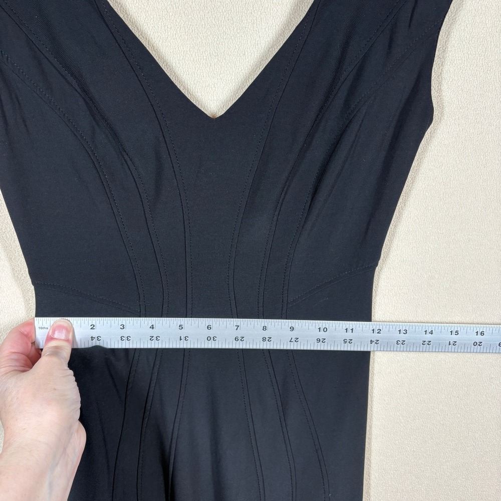 Avery G Knit Mermaid Maxi Dress 6 Black Classic Formal Glamour Whimsigoth FLAW - Picture 7 of 12